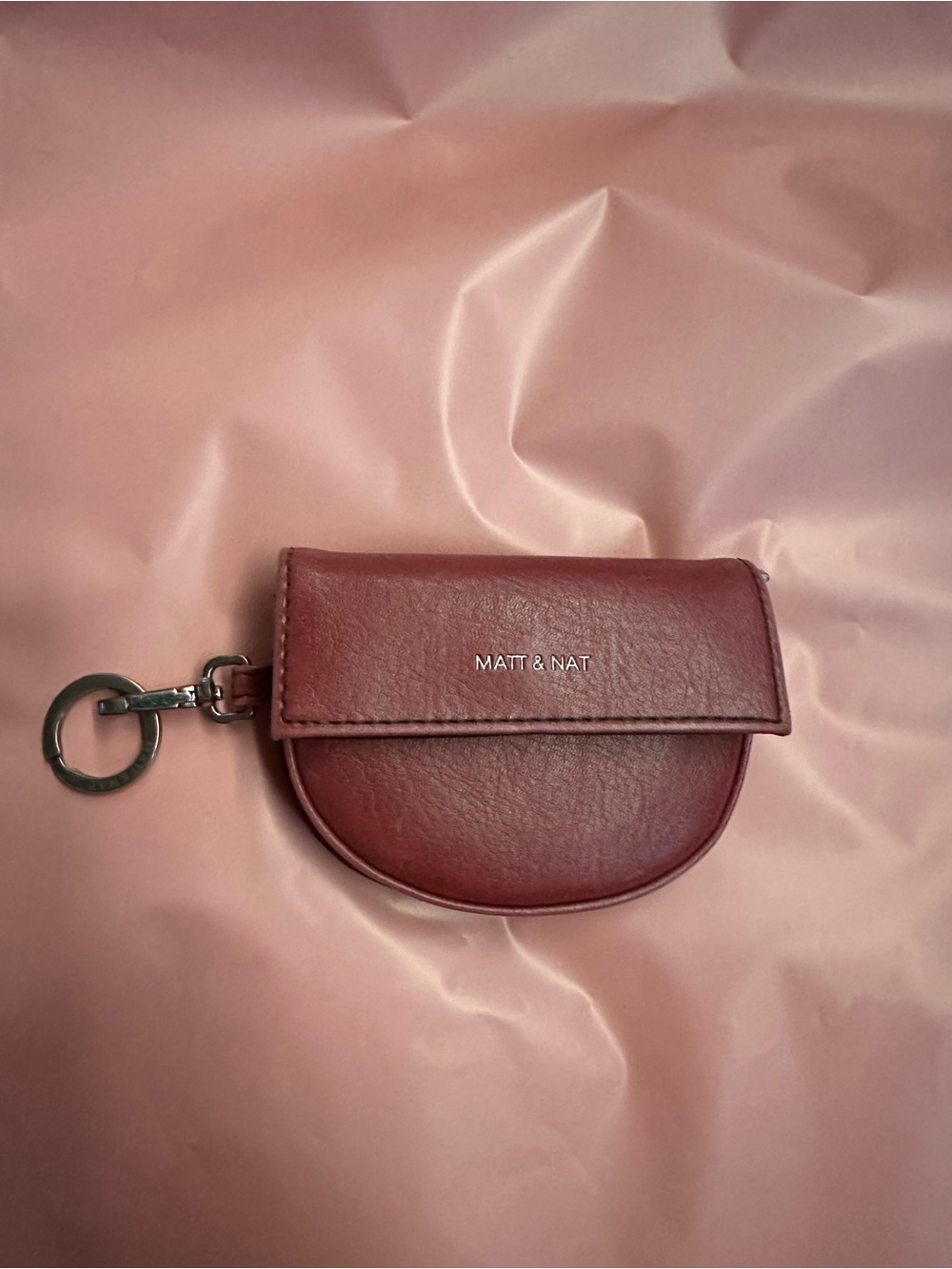Matt & Nat Burgundy Card Case Wallet